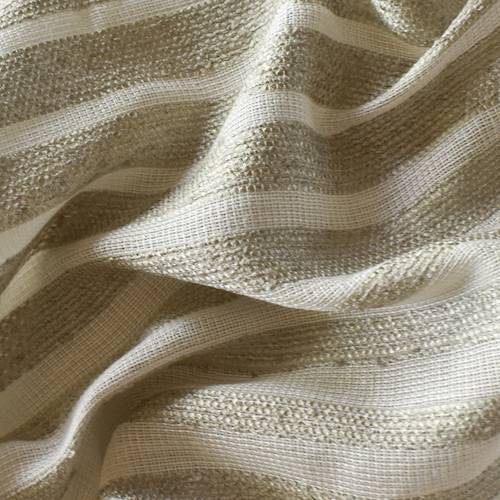 Deep Silver Gray/White Semi-Sheer Stripe Decorating Fabric DFW57553