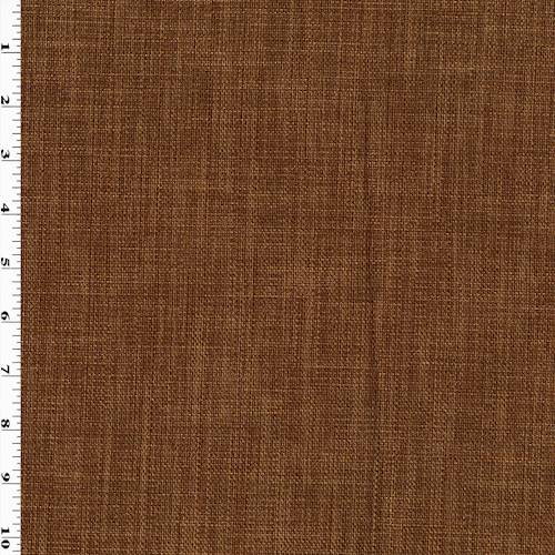 Pecan Brown Textured Slub Woven Decorating Fabric DFW57638