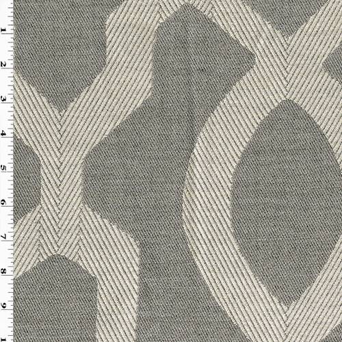 Gray/Pearl Imperial Trellis Jacquard Home Decorating Fabric DFW57698