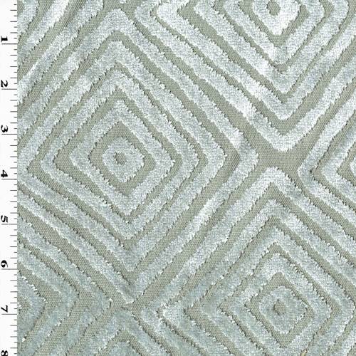 Metal/Gray Diamond Pile Velvet Home Decorating Fabric DFW57732