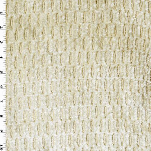 Pearl/Ivory Textured Seed Chenille Decorating Fabric DFW57736