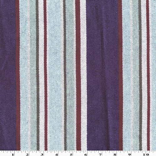 Aqua/Red/Multi Stripe Home Decorating Fabric DFW57755