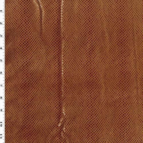 Tan Brown Snake Skin Printed Faux Suede Decorating Fabric DFW57839