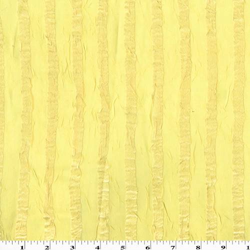 Yellow Satin Stripe Crinkled Chiffon Drapery Fabric DFW57846