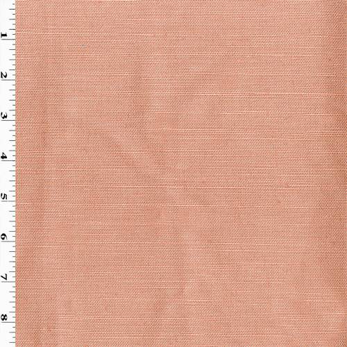 Faded Coral Linen Blend Slub Woven Decorating Fabric DFW57862