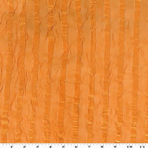Orange Satin Stripe Crinkled Chiffon Drapery Fabric DFW57866