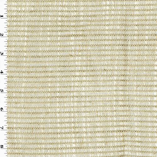 Cream Ivory/Gray Stripe Textured Woven Decorating Fabric DFW57826