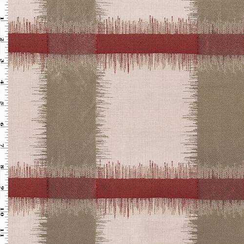 *1 1/2 YD PC--Soft Pink/Red Multi Plaid Woven Home Decorating Fabric DFWX0904-X
