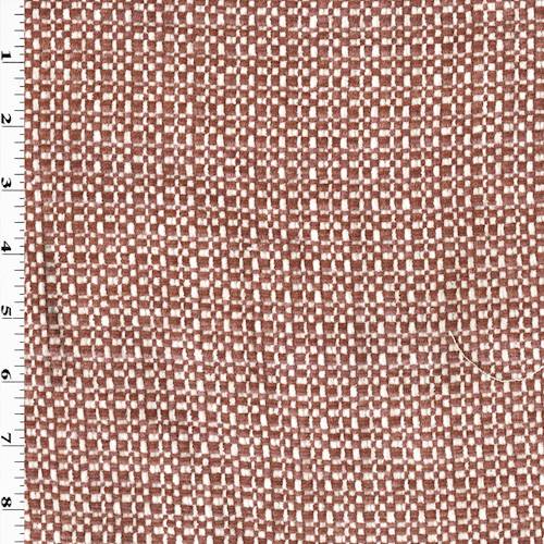 Dusty Rose/Cream Textured Chenille Dobby Decorating Fabric DFW57883