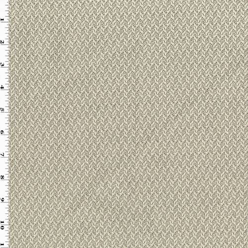 Cream Ivory/Taupe Wool Blend Textured Jacquard Decor Fabric DFW57896