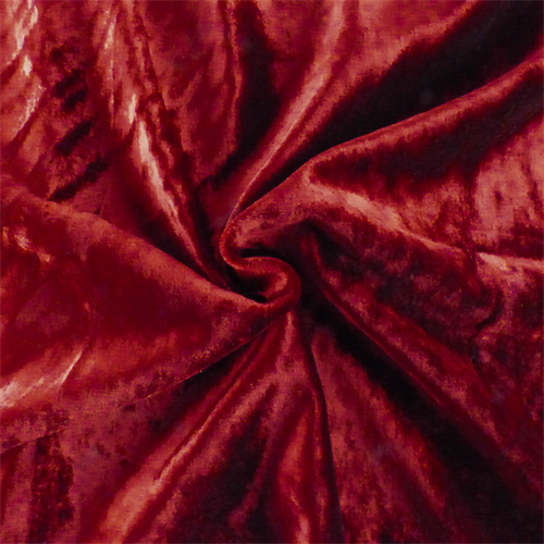 *1 1/4 YD PC--Rich Red Silk Panne Velvet Drapery Fabric