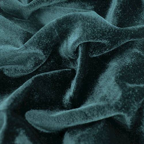 *1 1/2 YD PC--Deep Midnight Teal Rayon Panne Velvet Knit