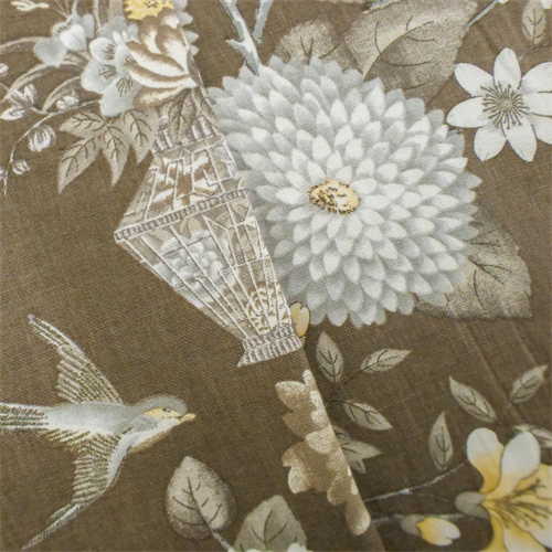*2 YD PC--Brown/Multi Williamsburg Cotton Floral Print Decor Fabric