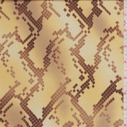 *4 YD PC--Golden Yellow Snakeskin Satin Stretch Charmeuse