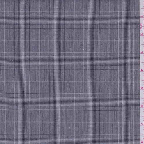 *2 YD PC--Black/White Glenplaid Polyester Suiting