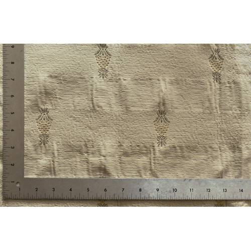 *6 YD PC--Ivory/Multi Pineapple Textured Jacquard Decorating Fabric