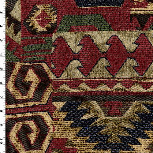 Red/Sunkissed/Multi Tribal Double Jacquard Decorating Fabric DFW57908