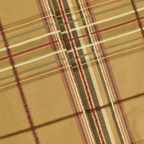 Tan Beige/Brown/Multi Ribbed Plaid Woven Decorating Fabric DFW57940