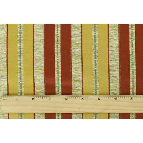 Antique Red/Multi Satin/Woven Stripe Home Decorating Fabric DFW57946 Fashion Fabrics