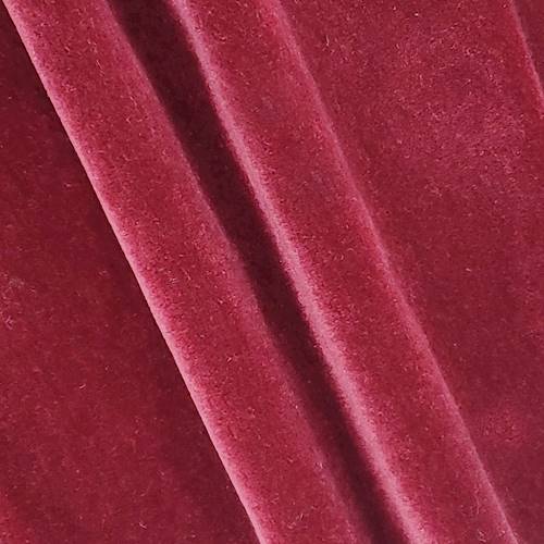 Deep Ruby Red Mohair Blend Velvet Home Decorating Fabric DFW57982