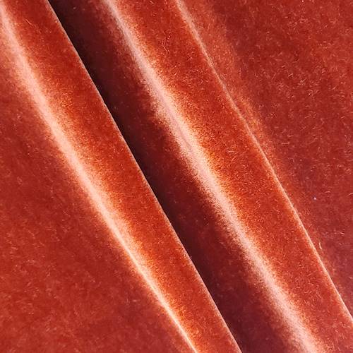 Rust Red Mohair Blend Velveteen Decorating Fabric DFW57989