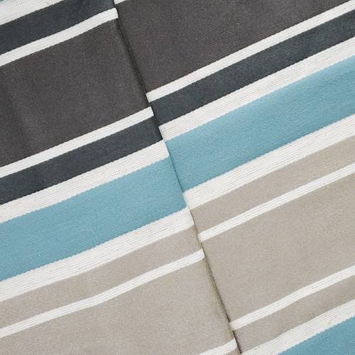 Gunmetal/Teal/Multi Stripe Home Decorating Fabric DFW58030