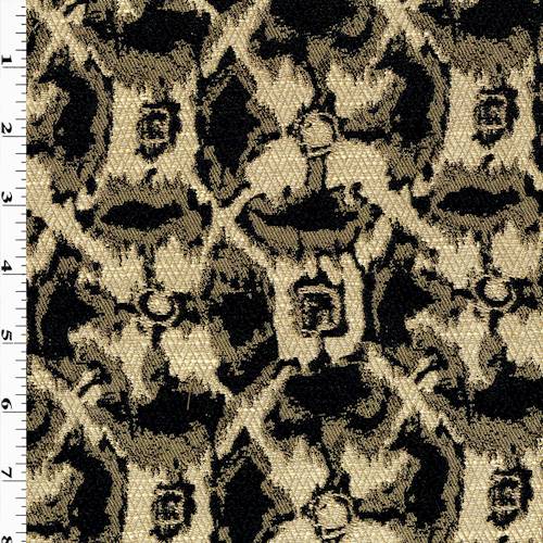 Beige/Black/Taupe Abstract Jacquard Home Decorating Fabric DFW58055