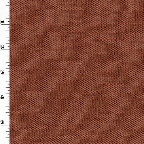 Brick Red Slubbed Linen Canvas Home Decorating Fabric DFW58069