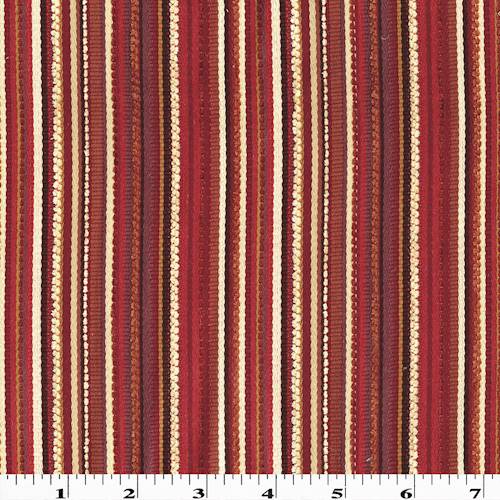 Red/Multi Textured Stripe Woven Home Decorating Fabric DFW58083