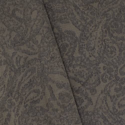 Ash/Brown Textured Paisley Printed Dobby Decorating Fabric DFW58126