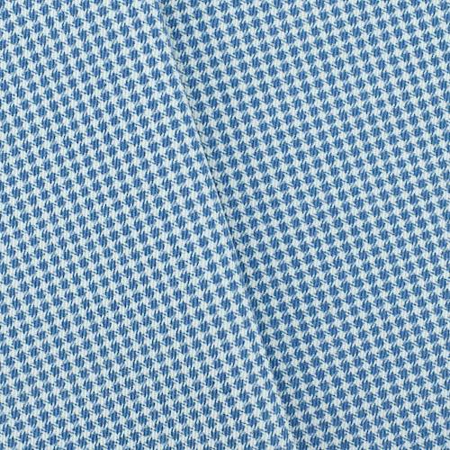 Blue/White Micro Houndstooth Printed Twill Decorating Fabric DFW58129