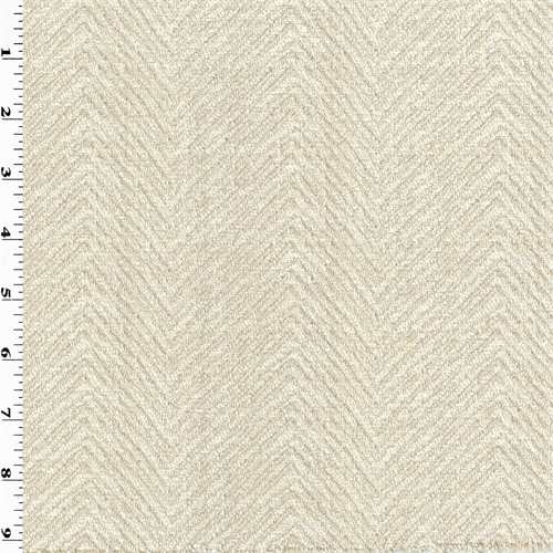 *2 YD PC--Cream Ivory Chevron Chenille Woven Home Decorating Fabric