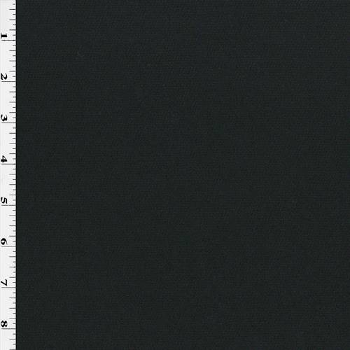 *1 1/2 YD PC--Black Brush Wool Twill Jacketing
