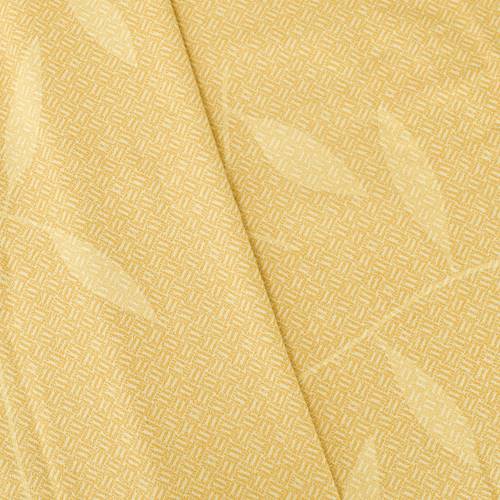 Golden/Tan Beige Texture Leaf Printed Dobby Decor Fabric DFW58139
