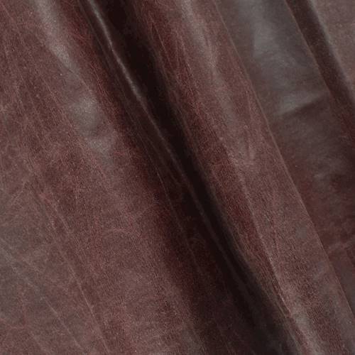Maroon Brown Faux Leather-Like Printed Woven Decor Fabric DFW58150