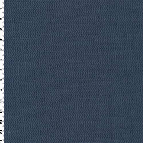 *1 1/2 YD PC--Blue Zig-Zag Woven Home Decorating Fabric DFWX0975-X