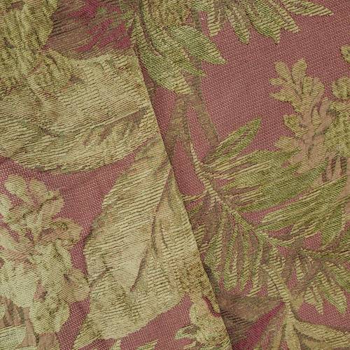 Dusty Rose/Green Leaf Tapestry Home Decorating Fabric DFW58167