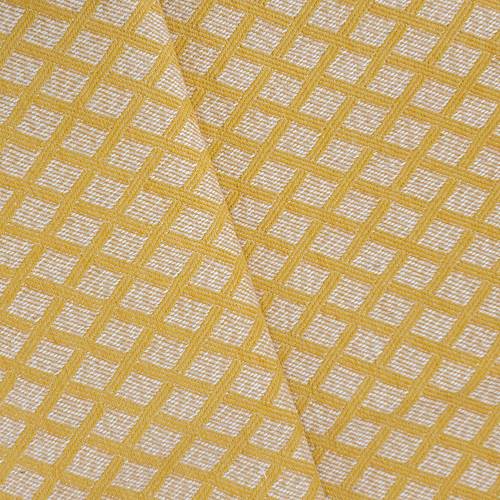 Mustard Yellow/Beige Diamond Damask Decorating Fabric DFW58181