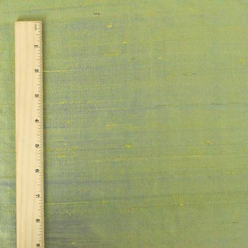 *6 YD PC--Pear Green/Deep Teal Iridescent Silk Dupioni Shantung