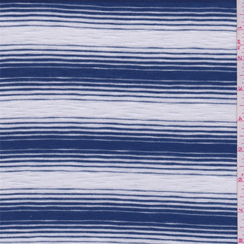 *3 1/8 YD PC--Cadet Blue/Pearl Slubbed T-Shirt Knit