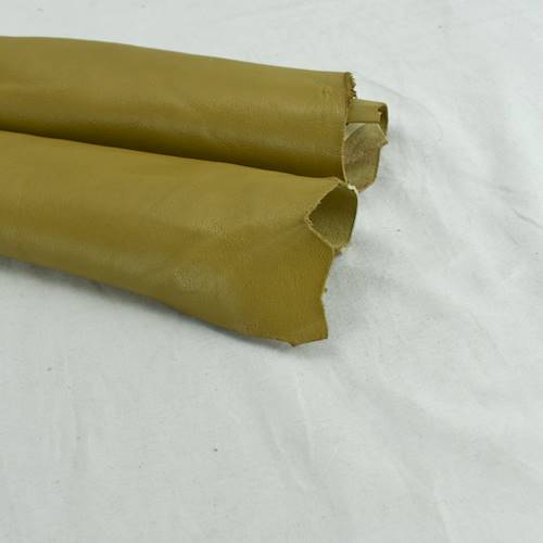 Antique Golden Beige Glossy Textured Leather Hide HIDE466