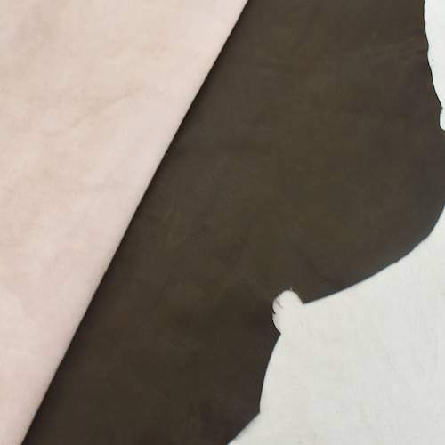 Blush Pink/Brown Ombre Leather Hide HIDE470