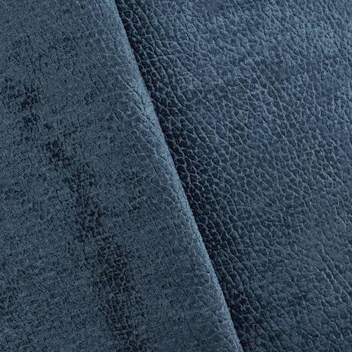 Storm Navy Blue Textured Pattern Chenille Decorating Fabric DFW58210