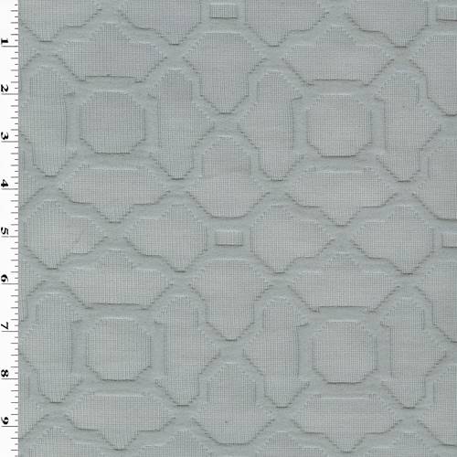 *3 7/8 YD PC--Gray Geometric Cloque Woven Home Decorating Fabric DFWX1134-X