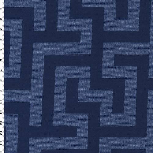 *4 1/2 YD PC--Blue Geometric Jacquard Home Decorating Fabric DFWX1147-X