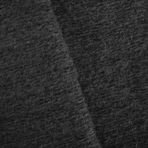 *1 YD PC--Stark Black Wool Blend Texture Back Sweater Knit