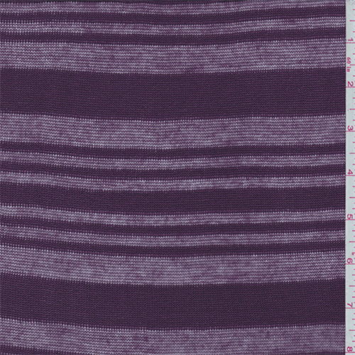 *2 3/8 YD PC--Mulberry Stripe Rayon Sweater Knit