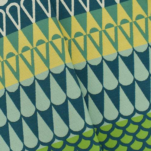 Teal/Multi Indoor/Outdoor Abstract Jacquard Decor Fabric DFW58288
