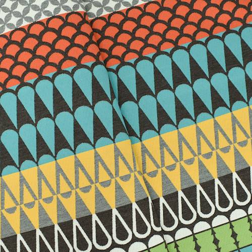 Yellow/Multi Indoor/Outdoor Abstract Jacquard Decorating Fabric DFW58298