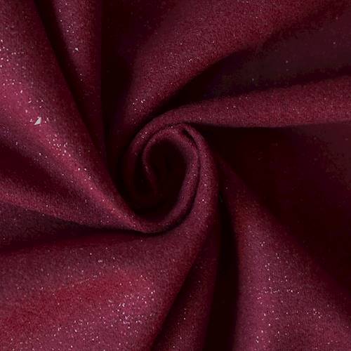 Mineral Red Wool Blend Sparkle Knit Jacketing 83420